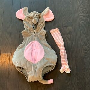 Toddler Elephant Costume with tights and mouse